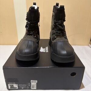 Sorel Scout 87 XT WP Men's Nubuck Waterproof Hiking Boot Black / Quarry Size 12